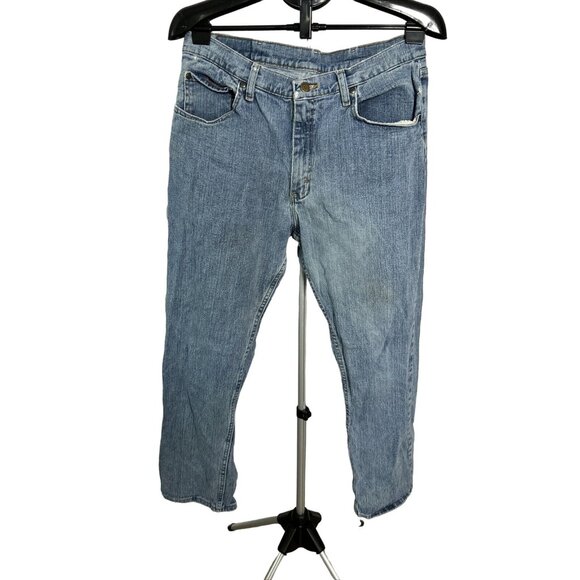 Wrangler Jeans Mens Blue Denim Size 34x30 Relax‎ fit Comfort Casual Grunge Gorp - Picture 1 of 11